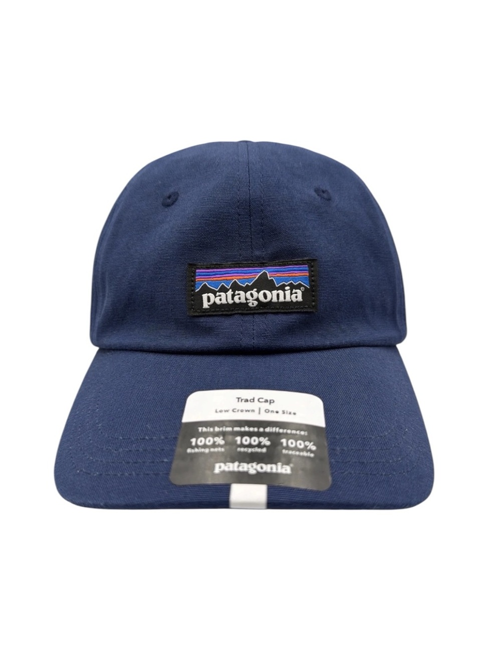 NWT Patagonia P-6 Label Trad Cap Unstructured Low Crown in Classic Navy